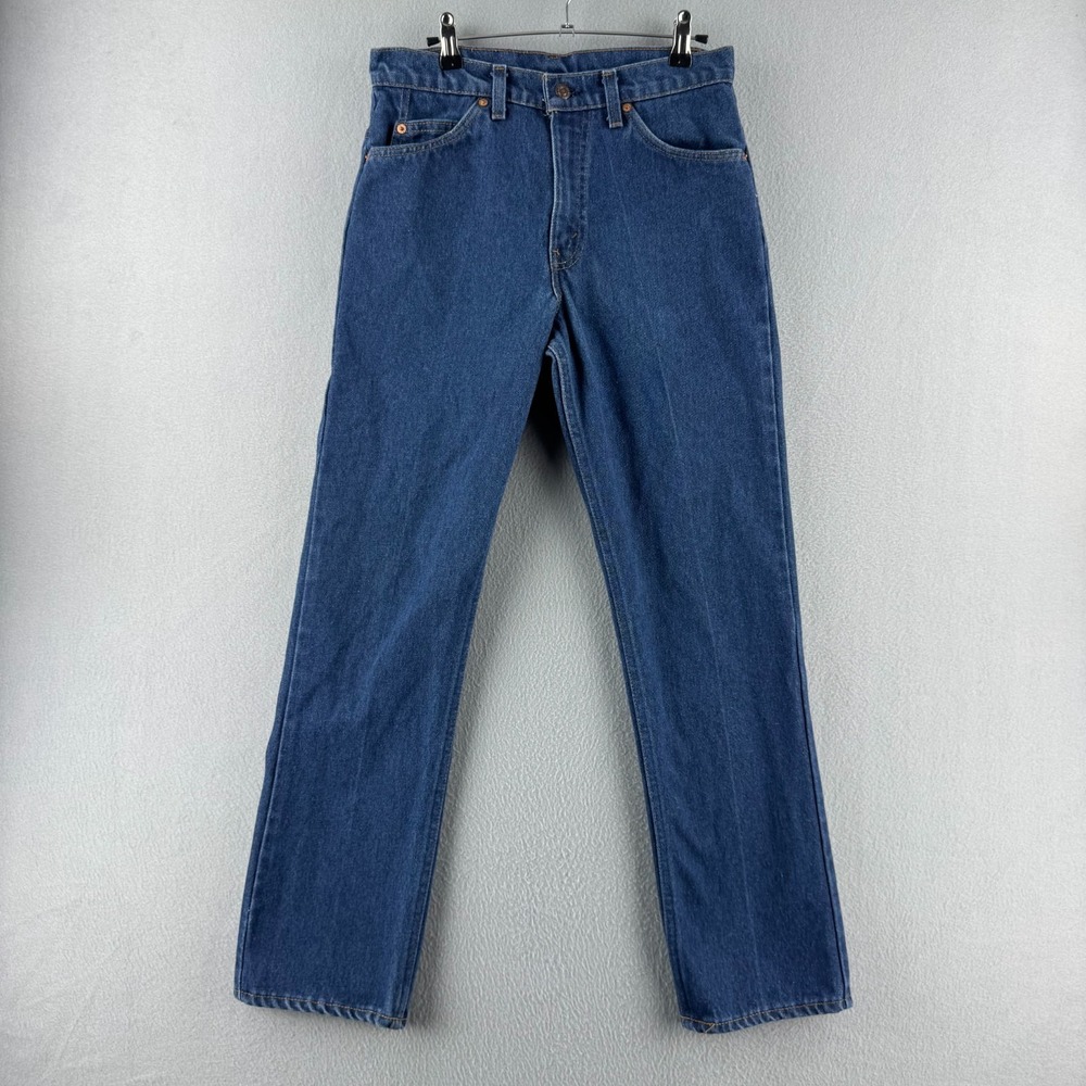 Vintage Levis Jeans Mens Fits 29x30 Blue Denim Orange Tab 509 Straight 80s USA